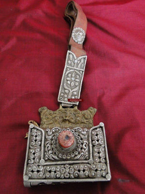 394 Old Tibetan Khampa Nomad's Case-WOVENSOULS-Antique-Vintage-Textiles-Art-Decor