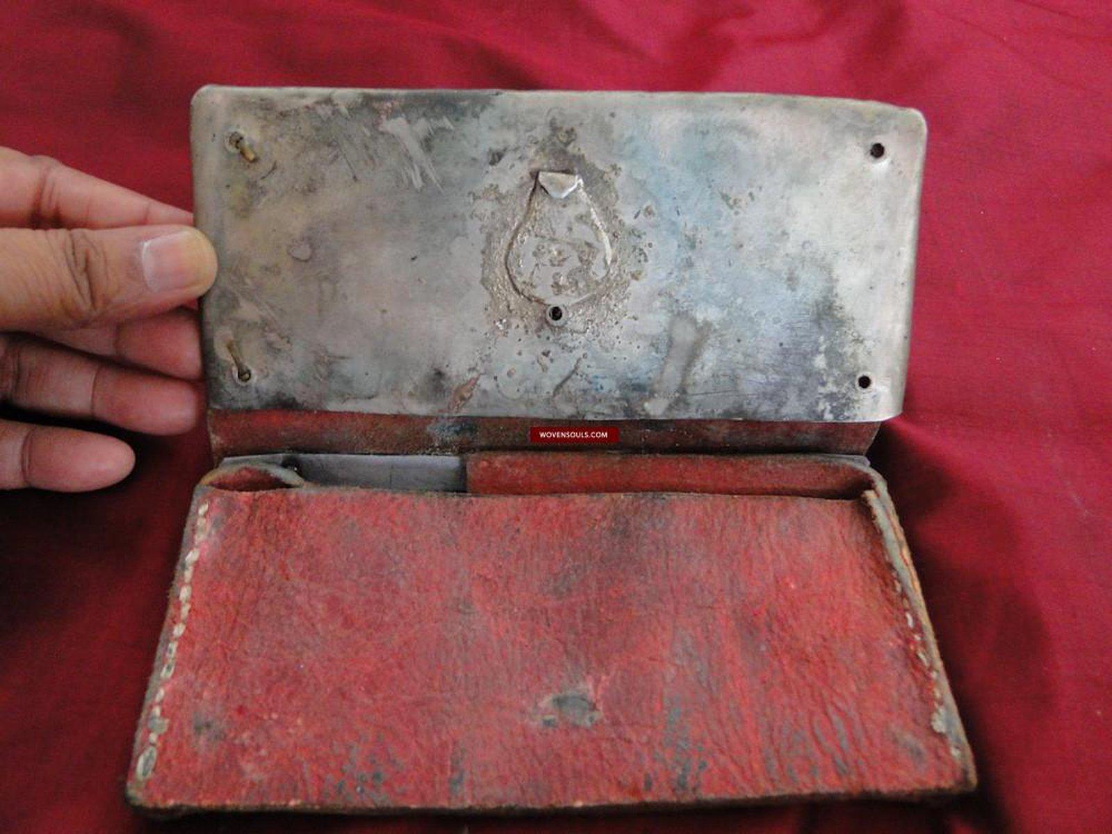 396 Antique Tibetan Silver Purse-WOVENSOULS-Antique-Vintage-Textiles-Art-Decor