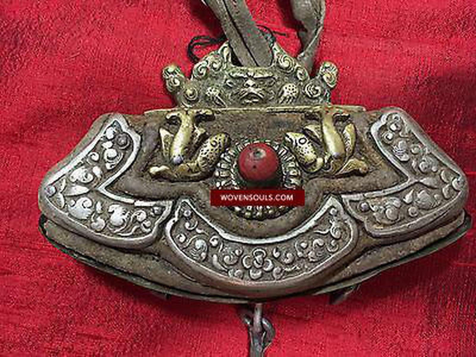 399 Antique Tibetan Purse-WOVENSOULS-Antique-Vintage-Textiles-Art-Decor