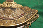 403 Antique Tibetan Silver Ornamented Purse-WOVENSOULS-Antique-Vintage-Textiles-Art-Decor