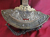 403 Antique Tibetan Silver Ornamented Purse-WOVENSOULS-Antique-Vintage-Textiles-Art-Decor