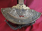 403 Antique Tibetan Silver Ornamented Purse-WOVENSOULS-Antique-Vintage-Textiles-Art-Decor