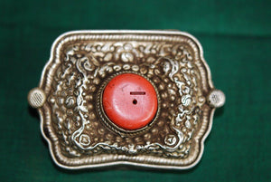 404 SOLD Antique Tibetan Silver Belt Buckle-WOVENSOULS-Antique-Vintage-Textiles-Art-Decor