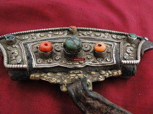 407 Antique Tibetan Flint Lighter with Iron-WOVENSOULS-Antique-Vintage-Textiles-Art-Decor