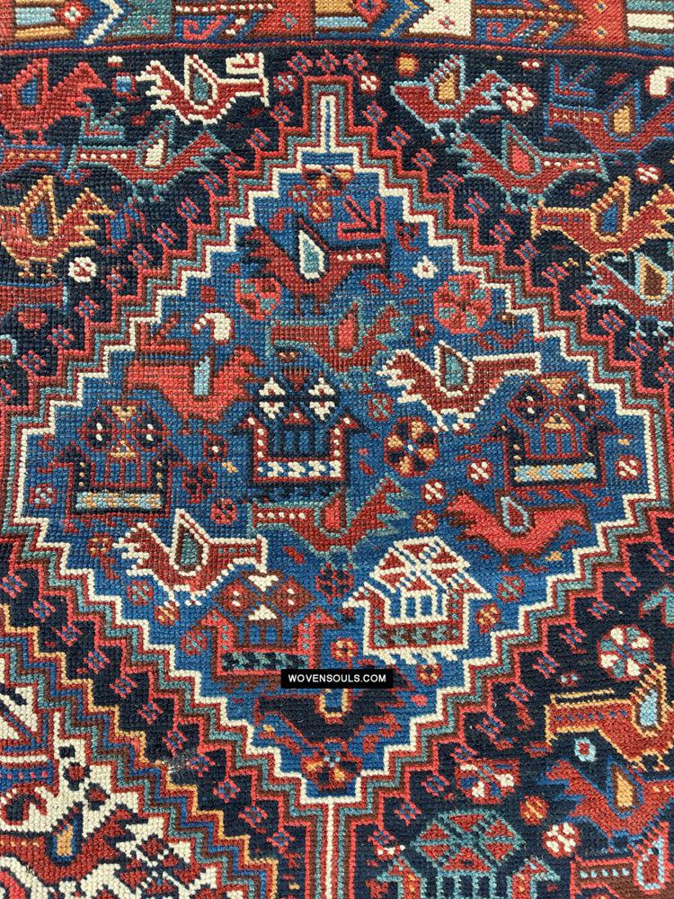 409 Antique Afshar Bird Rug - Gallery-2-WOVENSOULS Antique Textiles &amp; Art Gallery