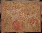 410 SOLD - Antique Balinese Ramayan Painting - Sita Burning Scene-WOVENSOULS-Antique-Vintage-Textiles-Art-Decor