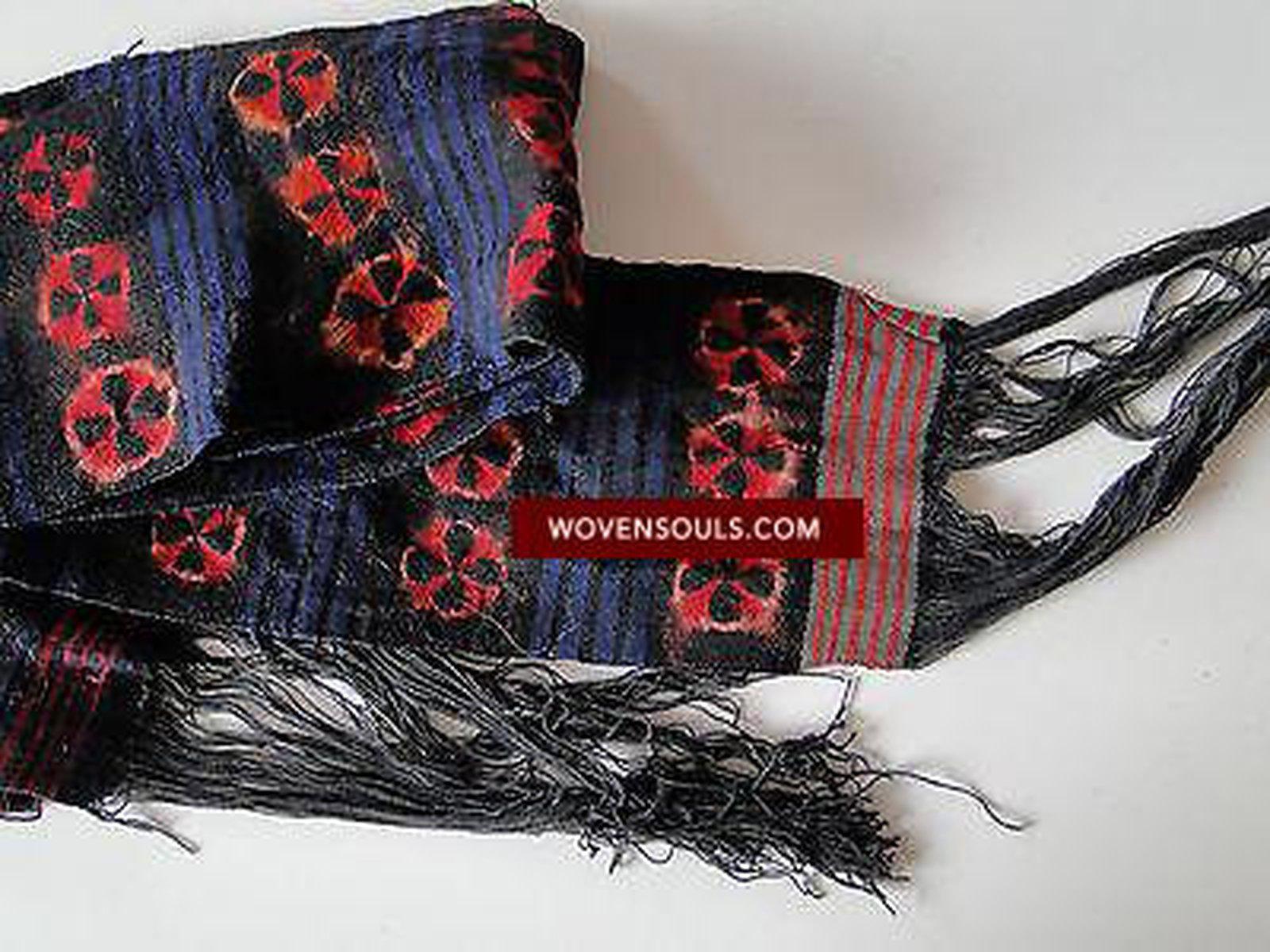 411 SOLD Vintage Himalayan Kaabo Sash Cummerband-WOVENSOULS-Antique-Vintage-Textiles-Art-Decor