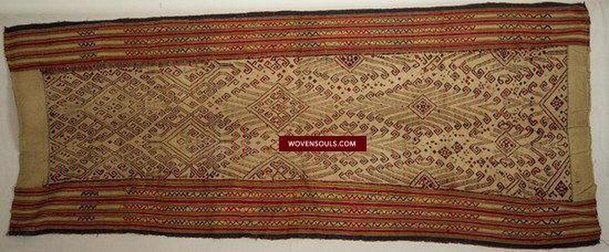 414 SOLD Antique Pua Pilih Dayak Woven Textile from Borneo-WOVENSOULS-Antique-Vintage-Textiles-Art-Decor