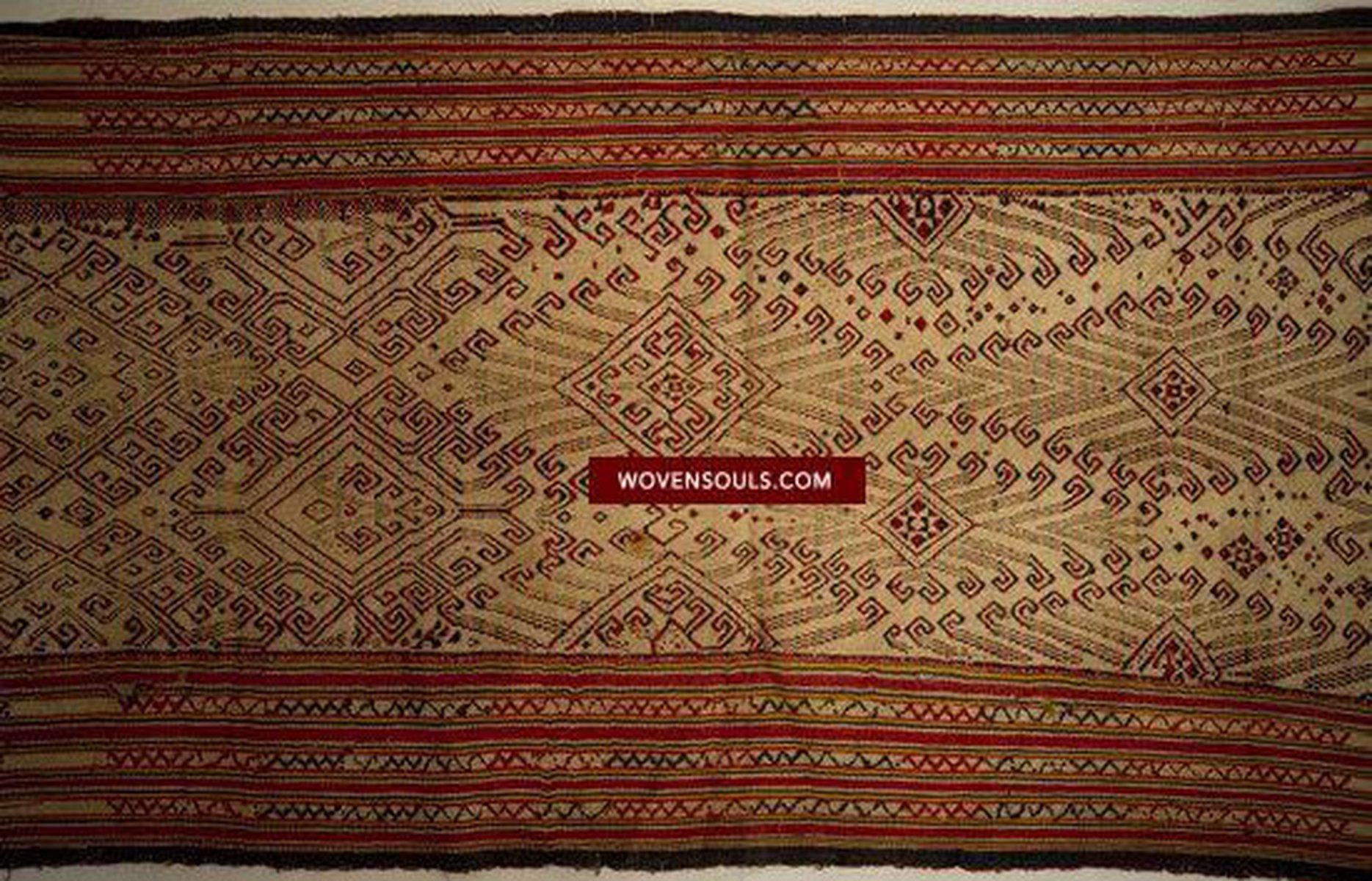 414 SOLD Antique Pua Pilih Dayak Woven Textile from Borneo-WOVENSOULS-Antique-Vintage-Textiles-Art-Decor