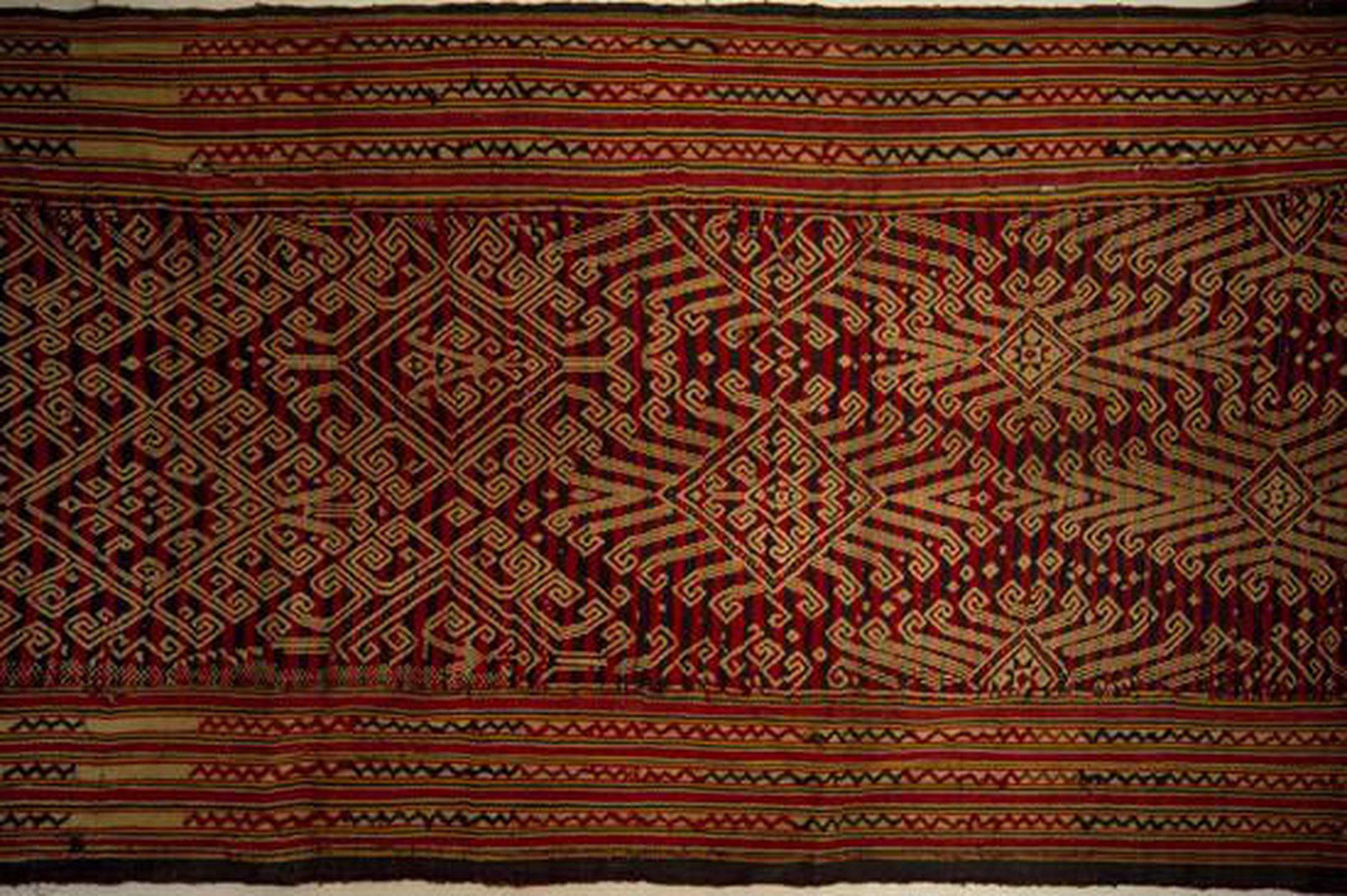 414 SOLD Antique Pua Pilih Dayak Woven Textile from Borneo-WOVENSOULS-Antique-Vintage-Textiles-Art-Decor