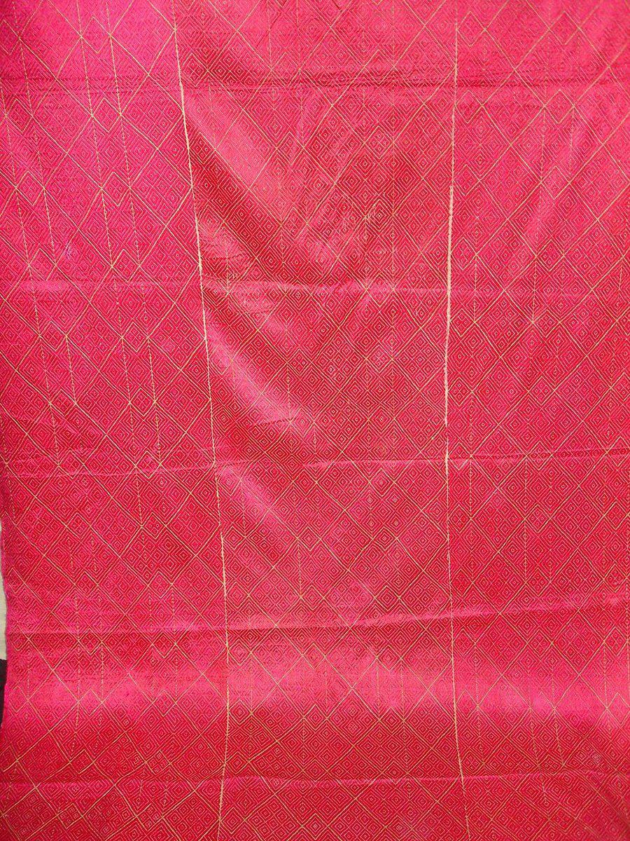 423 Pink Thirma Phulkari Bagh Silk Embroidery Textile-WOVENSOULS-Antique-Vintage-Textiles-Art-Decor