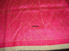 423 Pink Thirma Phulkari Bagh Silk Embroidery Textile-WOVENSOULS-Antique-Vintage-Textiles-Art-Decor