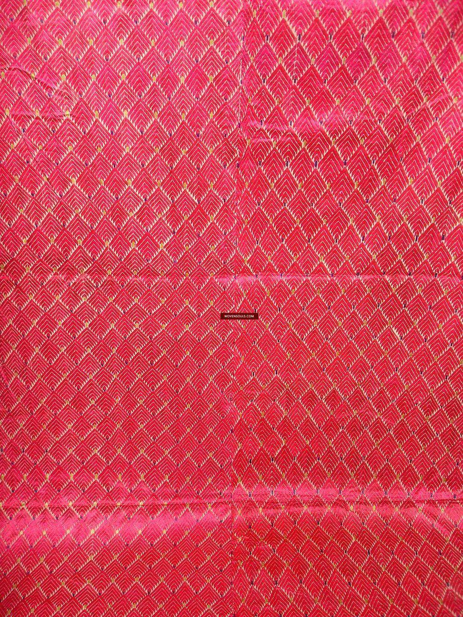 424 SOLD Pink Thirma Phulkari Bagh Silk Embroidery - WOVENSOULS Antique ...