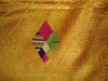 425 Golden Varida Bagh Phulkari Silk Textile-WOVENSOULS-Antique-Vintage-Textiles-Art-Decor