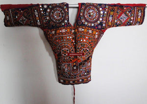 438 Old Kutch Choli Blouse with heavy Embroidery-WOVENSOULS-Antique-Vintage-Textiles-Art-Decor