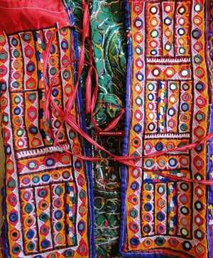 438 Old Kutch Choli Blouse with heavy Embroidery-WOVENSOULS-Antique-Vintage-Textiles-Art-Decor