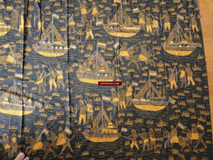 442 Javanese Figurative Batik Art - Scenes of Naval Military Conquest-WOVENSOULS-Antique-Vintage-Textiles-Art-Decor