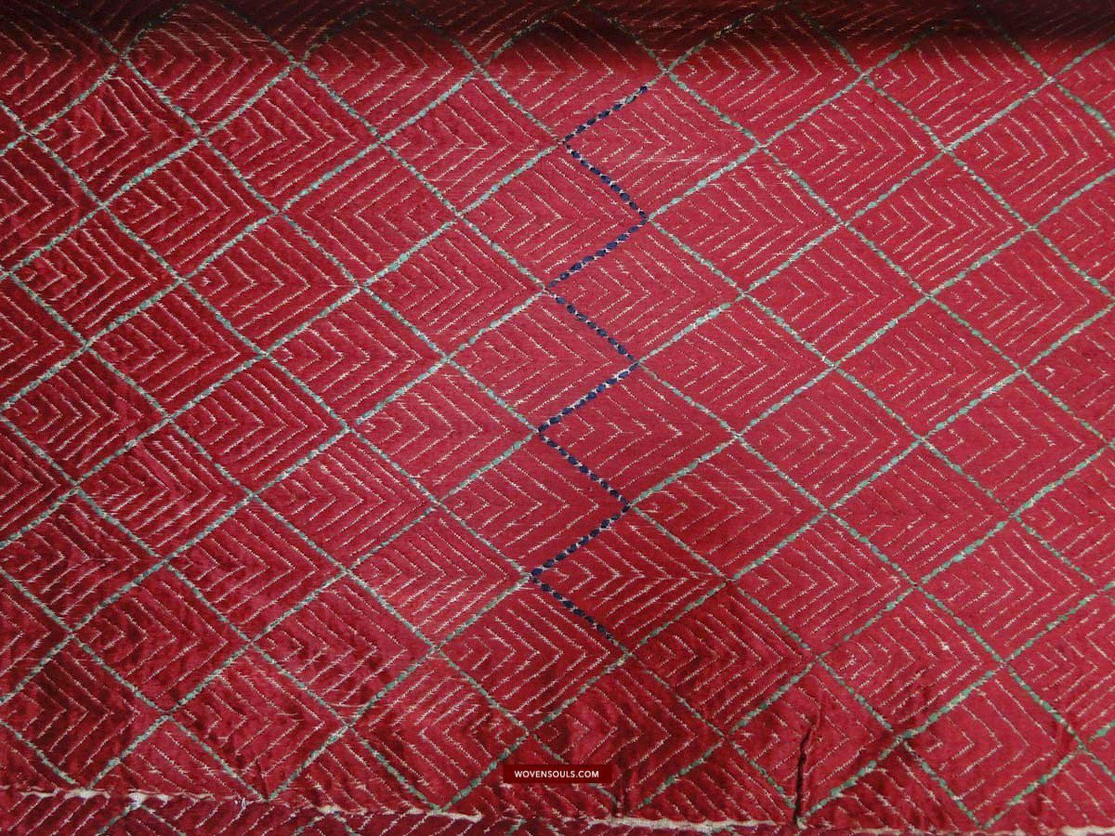 444 Thirma Bagh Phulkari Antique Indian Textile-WOVENSOULS-Antique-Vintage-Textiles-Art-Decor