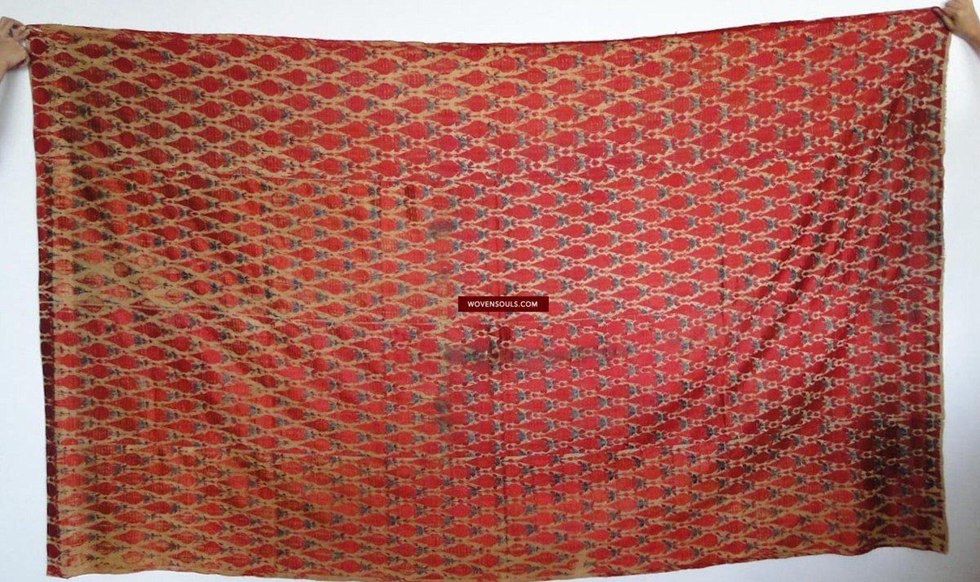 447 SOLD Rare Antique Thirma Phulkari Textile-WOVENSOULS-Antique-Vintage-Textiles-Art-Decor