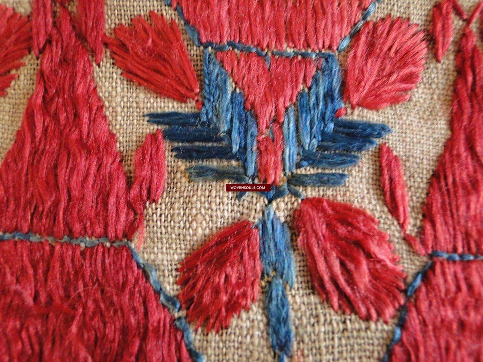 447 SOLD Rare Antique Thirma Phulkari Textile-WOVENSOULS-Antique-Vintage-Textiles-Art-Decor