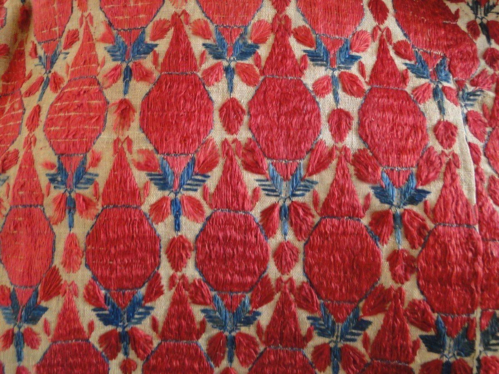 447 SOLD Rare Antique Thirma Phulkari Textile-WOVENSOULS-Antique-Vintage-Textiles-Art-Decor