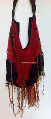 450 Sling Bag - Antique Akha Textile Fragment-WOVENSOULS-Antique-Vintage-Textiles-Art-Decor