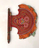 461 SOLD - Vintage Embroidered Hand Fan-WOVENSOULS-Antique-Vintage-Textiles-Art-Decor