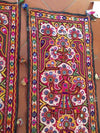 468 Pair of Embroidered Door Decor Panels - Gujarat-WOVENSOULS-Antique-Vintage-Textiles-Art-Decor