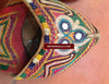 469 Vintage Tribal Mojri Slipper with Embroidery & Mirrorwork-WOVENSOULS-Antique-Vintage-Textiles-Art-Decor