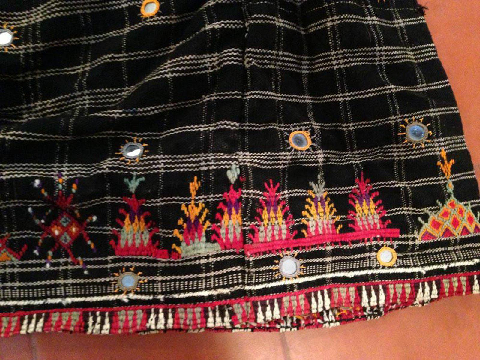 483 Vintage Bishnoi Skirt - Handwoven Wool-WOVENSOULS-Antique-Vintage-Textiles-Art-Decor