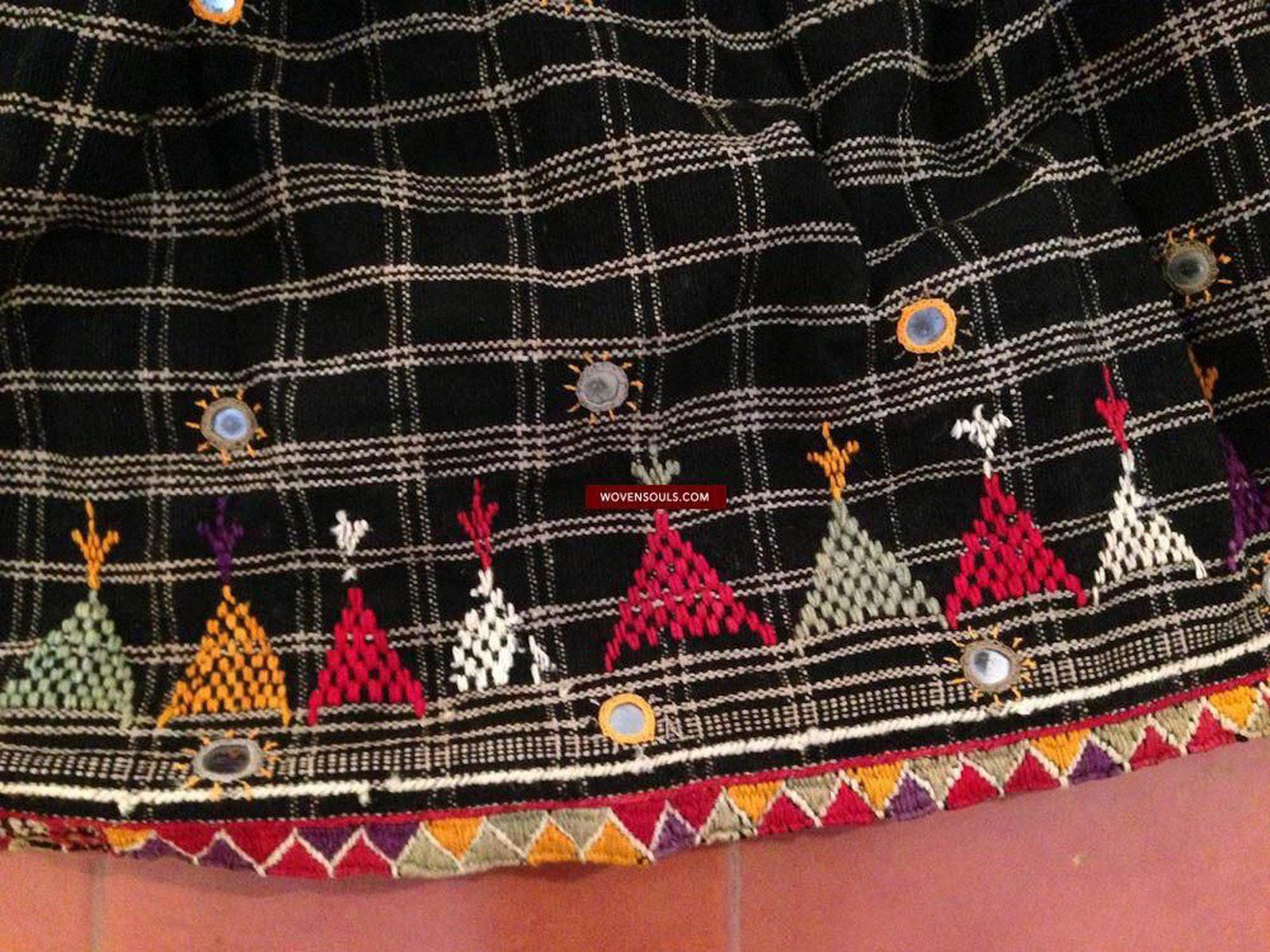 483 Vintage Bishnoi Skirt - Handwoven Wool-WOVENSOULS-Antique-Vintage-Textiles-Art-Decor