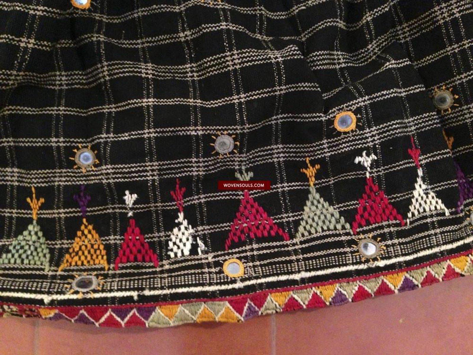 483 Vintage Bishnoi Skirt - Handwoven Wool-WOVENSOULS-Antique-Vintage-Textiles-Art-Decor