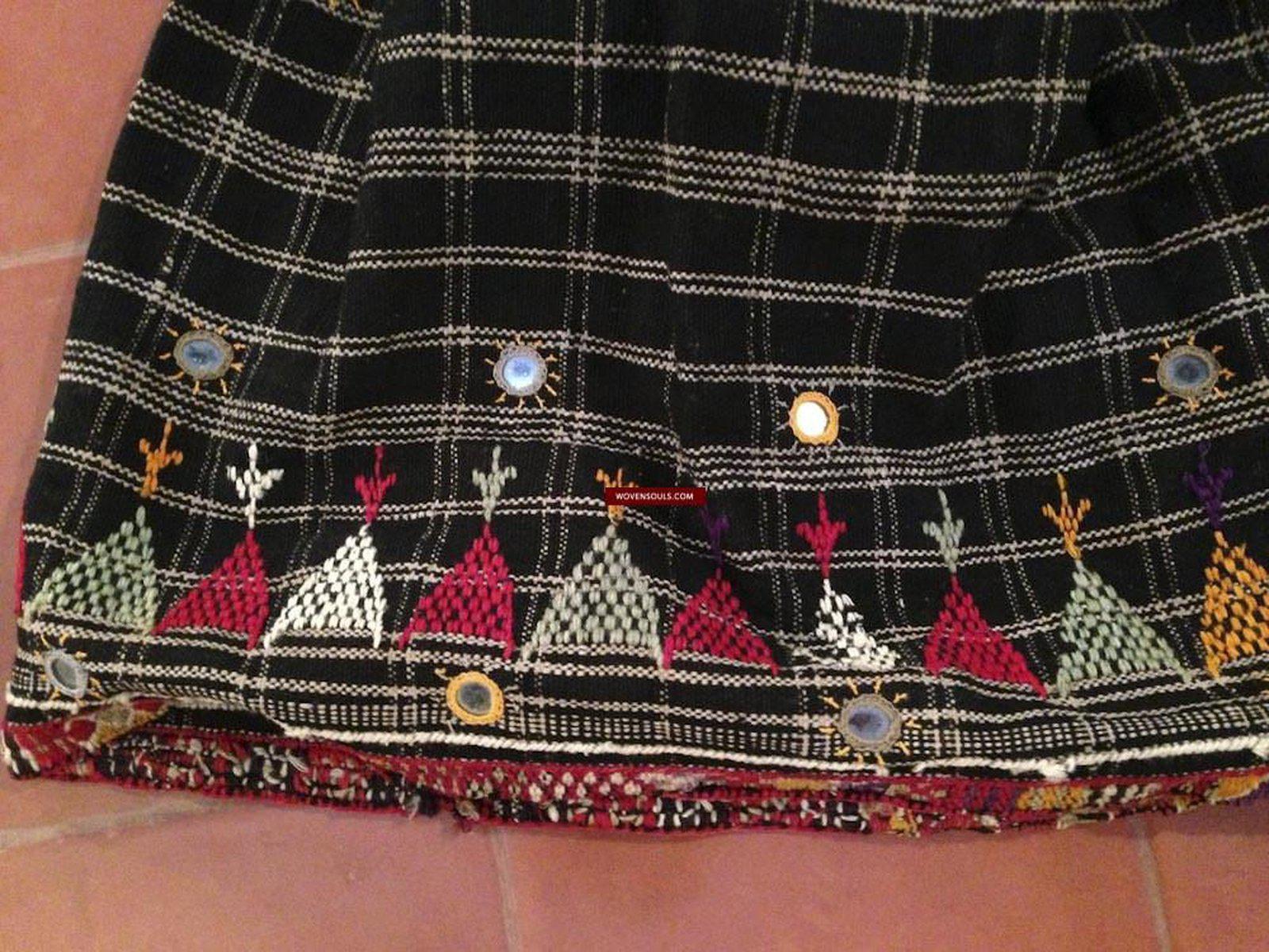 483 Vintage Bishnoi Skirt - Handwoven Wool-WOVENSOULS-Antique-Vintage-Textiles-Art-Decor