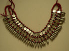 485 Rare Old Silver Heirloom Coral Necklace Jewelry from Chanthang Ladakh-WOVENSOULS-Antique-Vintage-Textiles-Art-Decor