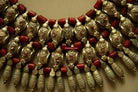 485 Rare Old Silver Heirloom Coral Necklace Jewelry from Chanthang Ladakh-WOVENSOULS-Antique-Vintage-Textiles-Art-Decor