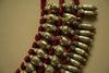 485 Rare Old Silver Heirloom Coral Necklace Jewelry from Chanthang Ladakh-WOVENSOULS-Antique-Vintage-Textiles-Art-Decor