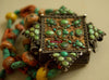 486 Old Tibetan Ghau with Amber Coral Necklace - Himalayan Jewelry-WOVENSOULS-Antique-Vintage-Textiles-Art-Decor