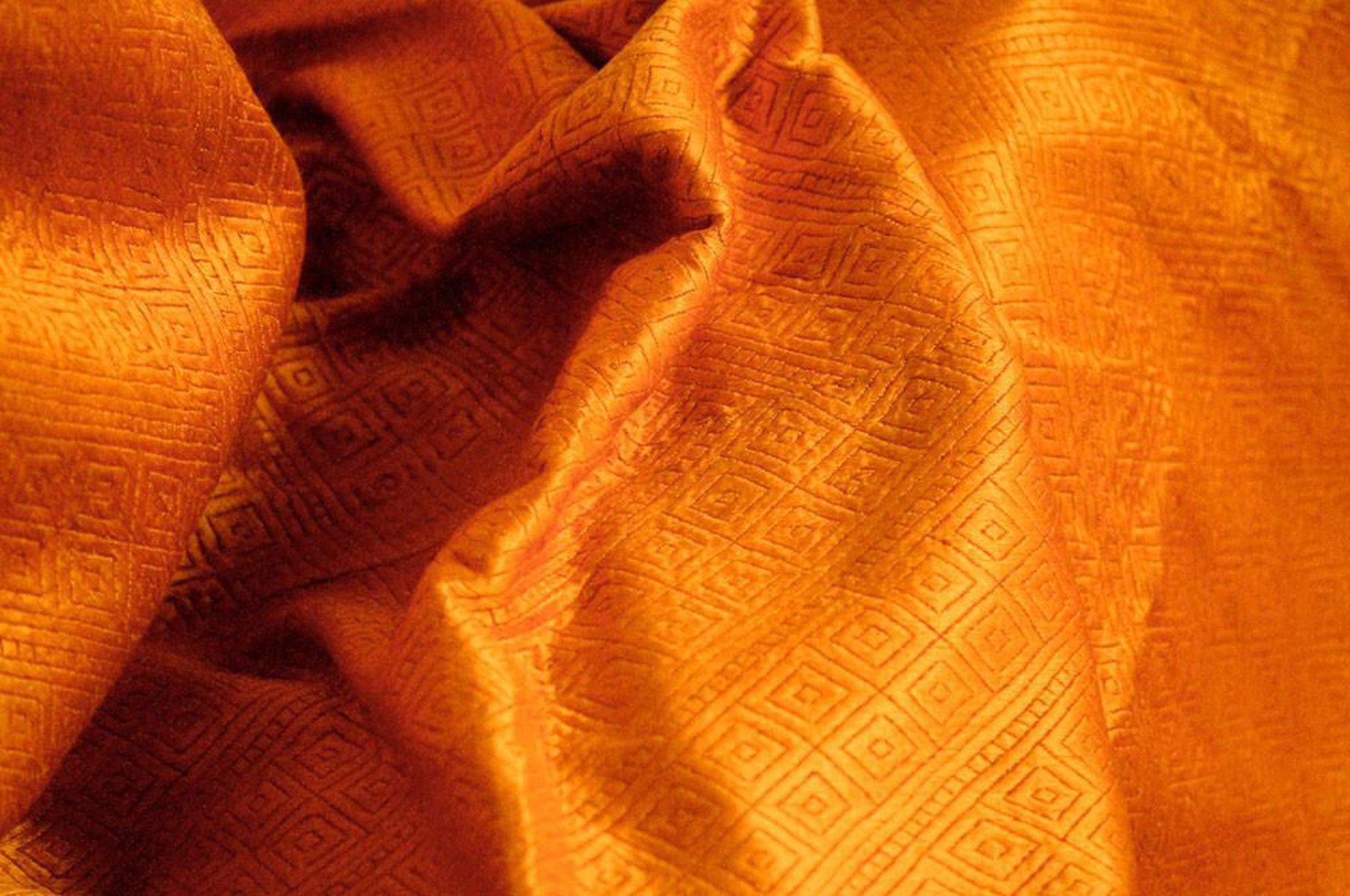 511 Gorgeous Old Golden Varida Bagh Phulkari-WOVENSOULS-Antique-Vintage-Textiles-Art-Decor