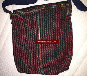 5141 Vintage Myanmar Hilltribe Handwoven Slingbag-WOVENSOULS-Antique-Vintage-Textiles-Art-Decor