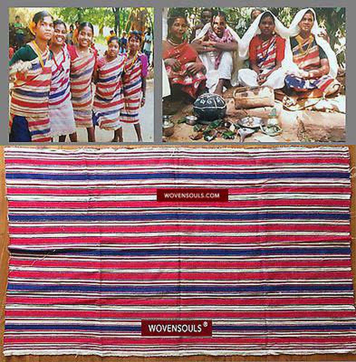 5146 Rare Tribal Textile of Gadaba Tribe from Odisha-WOVENSOULS-Antique-Vintage-Textiles-Art-Decor