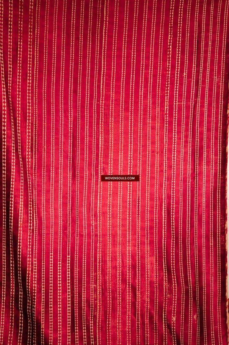 515 Pin Stripe Thirma Bagh Phulkari-WOVENSOULS-Antique-Vintage-Textiles-Art-Decor