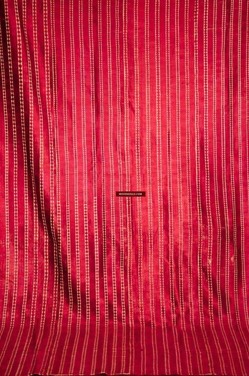 515 Pin Stripe Thirma Bagh Phulkari-WOVENSOULS-Antique-Vintage-Textiles-Art-Decor