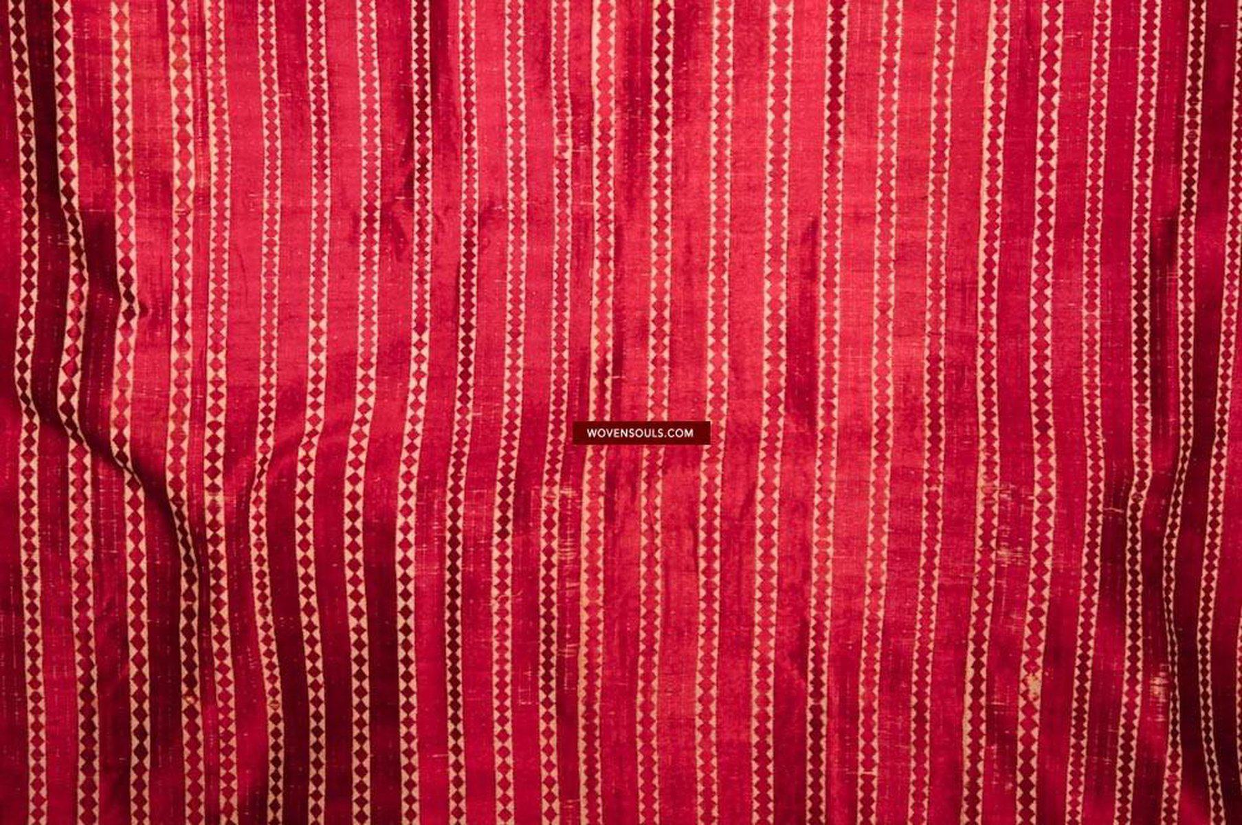 515 Pin Stripe Thirma Bagh Phulkari-WOVENSOULS-Antique-Vintage-Textiles-Art-Decor