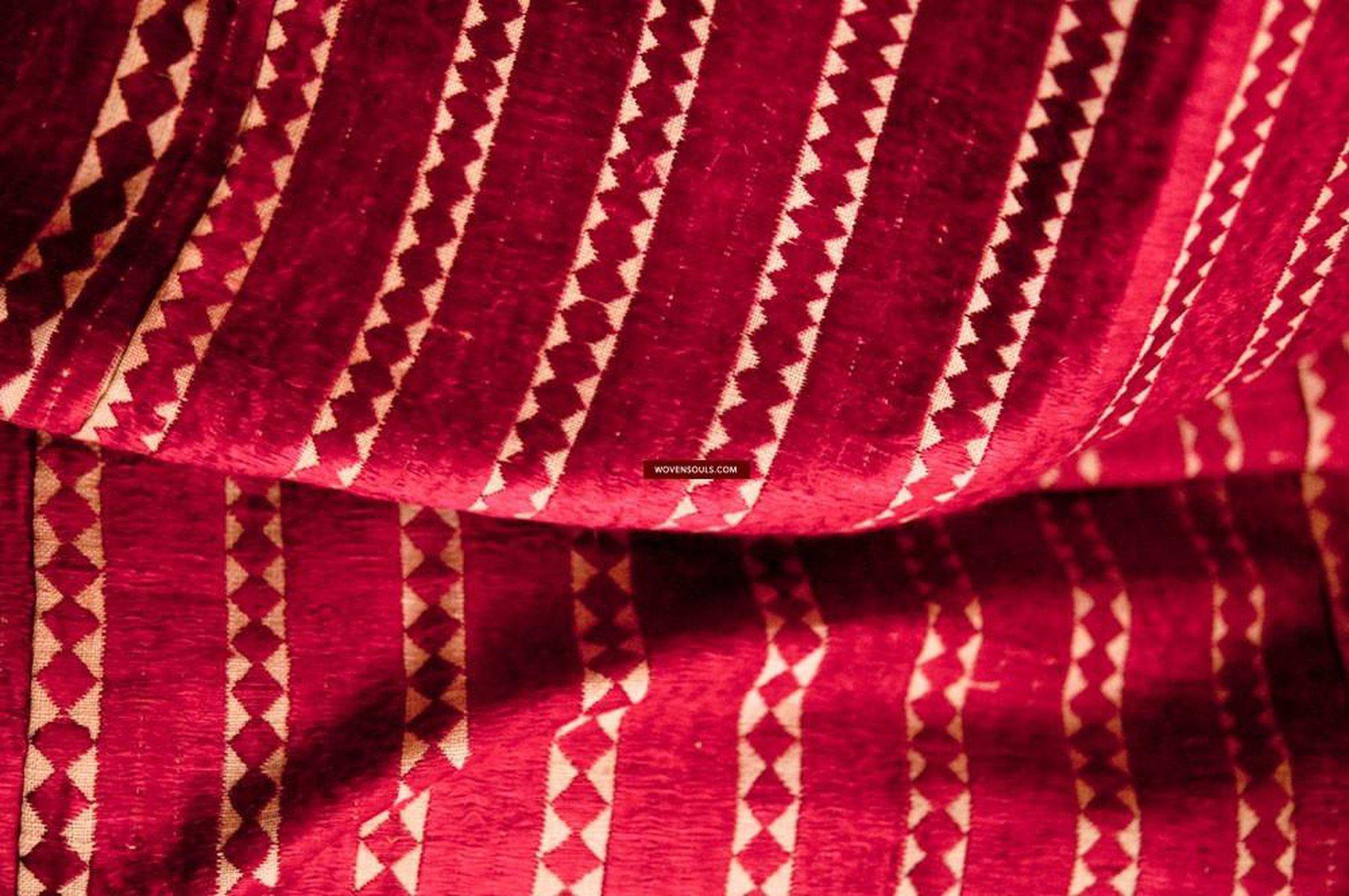 515 Pin Stripe Thirma Bagh Phulkari-WOVENSOULS-Antique-Vintage-Textiles-Art-Decor