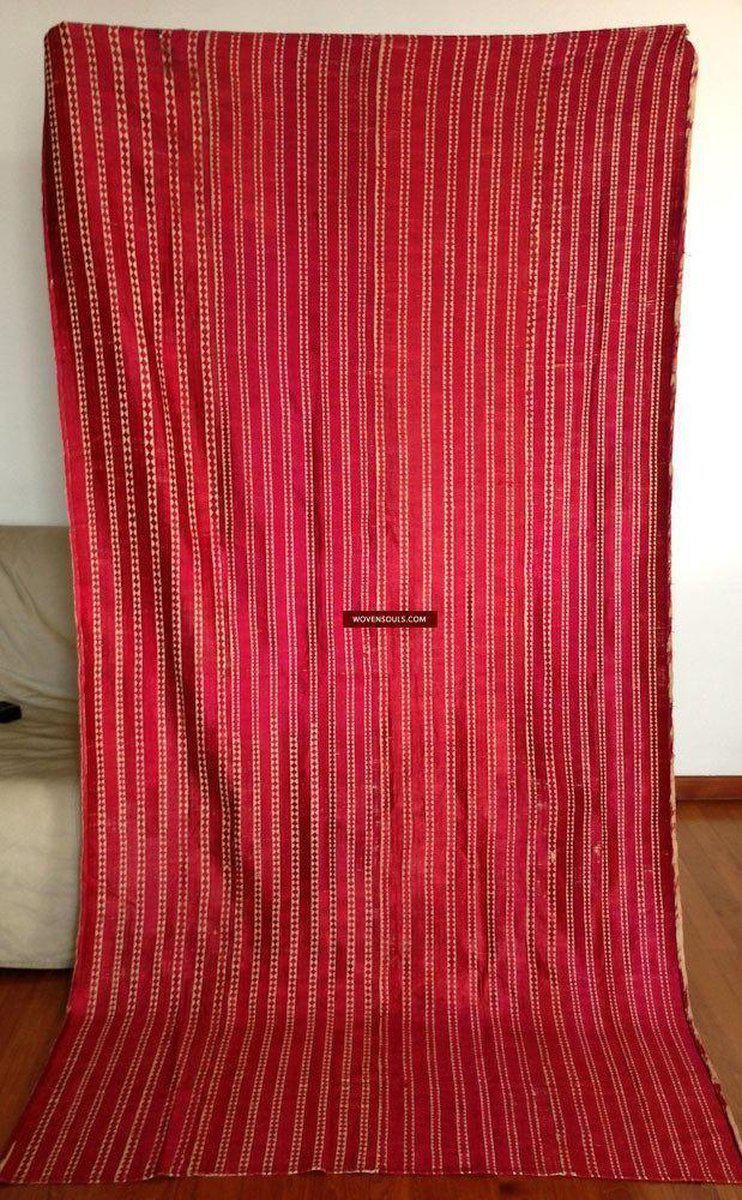 515 Pin Stripe Thirma Bagh Phulkari-WOVENSOULS-Antique-Vintage-Textiles-Art-Decor