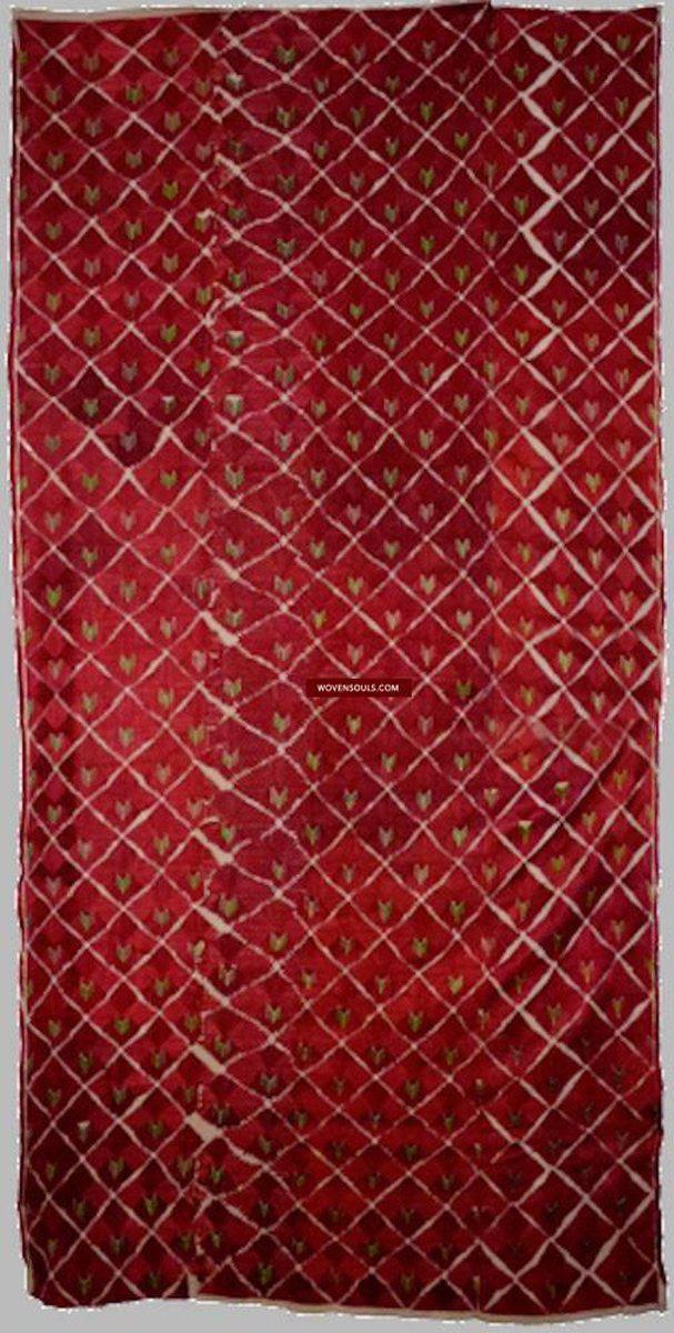 516 Old Khanjar Thirma Phulkari Bagh Punjab Textile-WOVENSOULS-Antique-Vintage-Textiles-Art-Decor