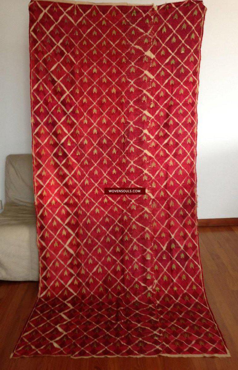 516 Old Khanjar Thirma Phulkari Bagh Punjab Textile-WOVENSOULS-Antique-Vintage-Textiles-Art-Decor