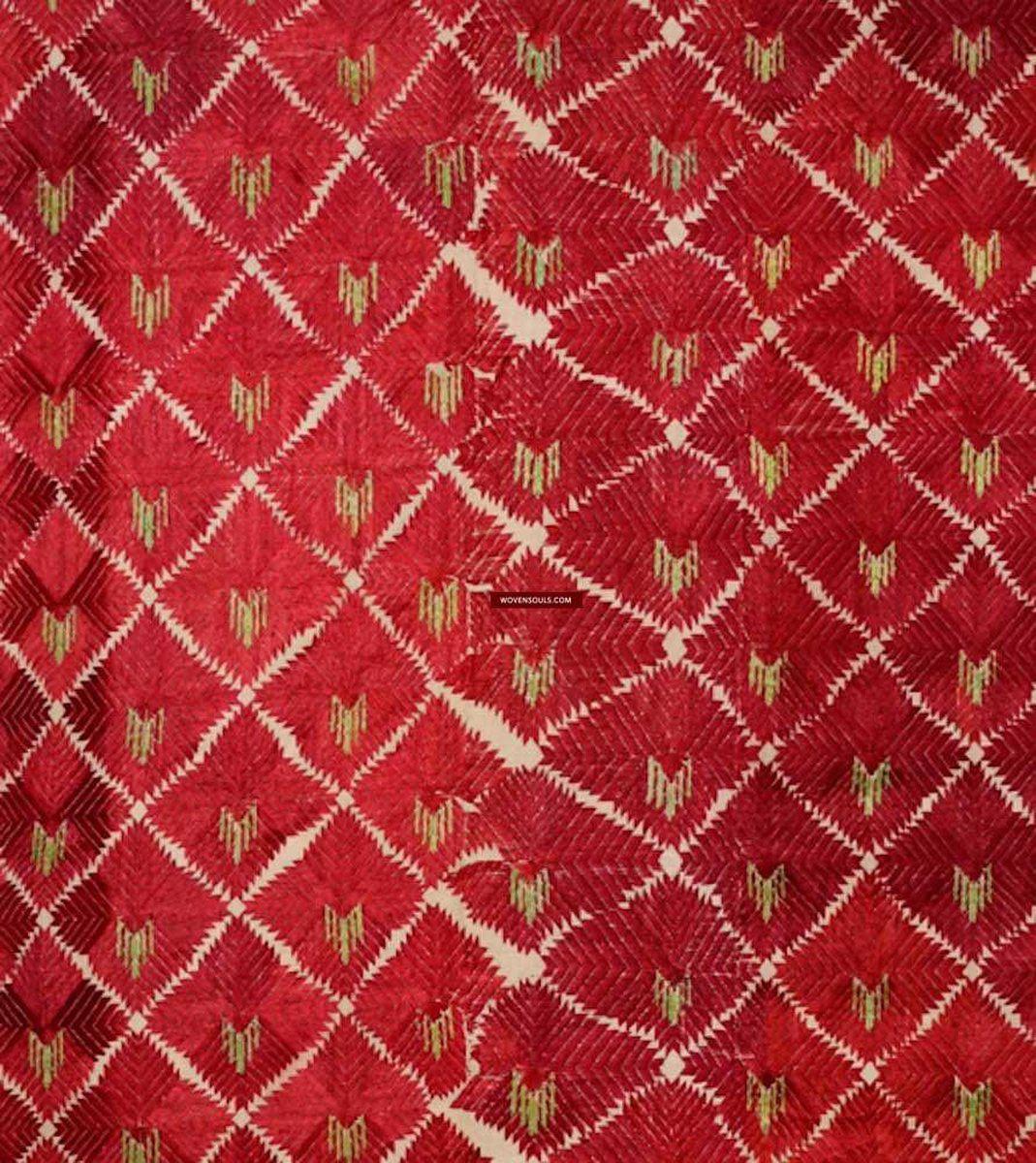 516 Old Khanjar Thirma Phulkari Bagh Punjab Textile-WOVENSOULS-Antique-Vintage-Textiles-Art-Decor