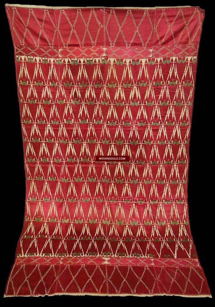 517 Old Khanjar Thirma Wedding Bagh Phulkari - SOLD-WOVENSOULS-Antique-Vintage-Textiles-Art-Decor