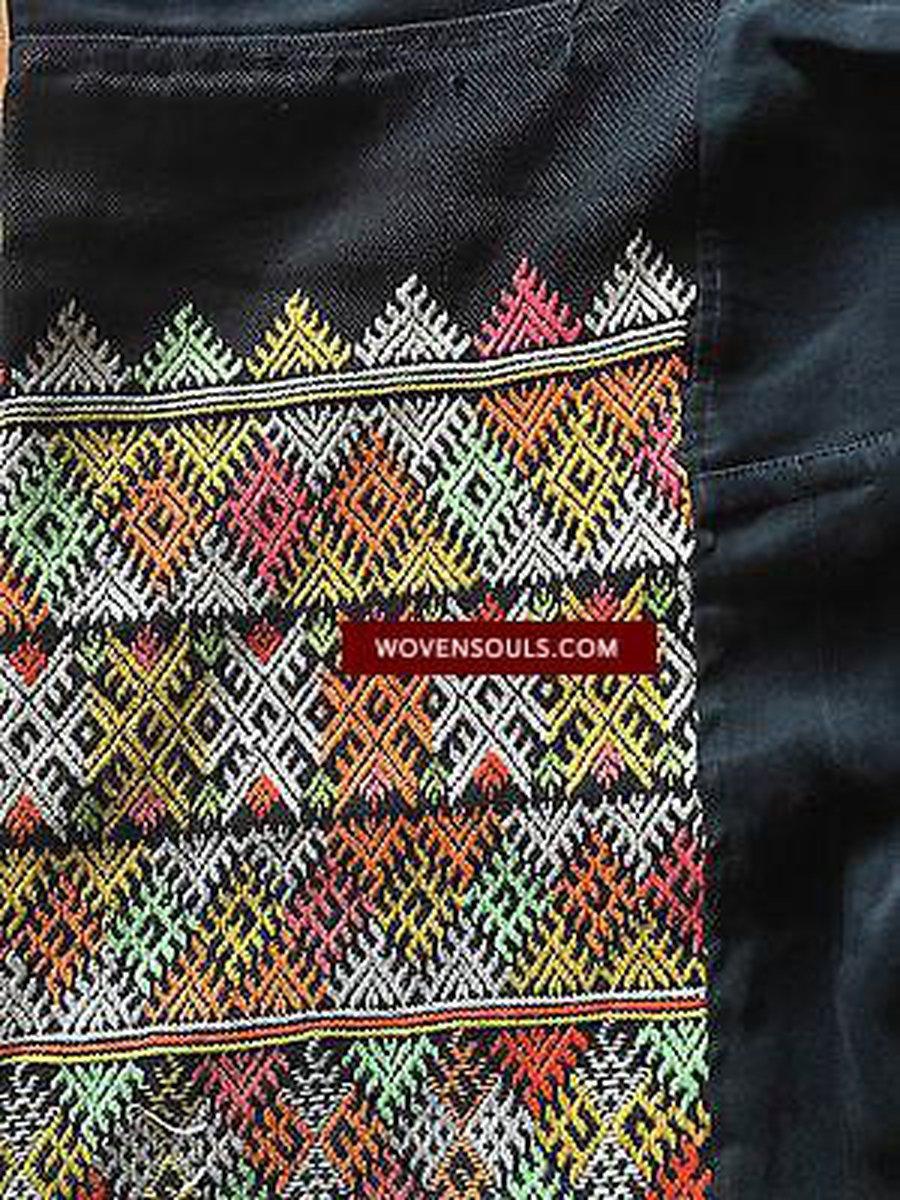 5171 Vintage Yao Tribal Pants with Embroidery-WOVENSOULS-Antique-Vintage-Textiles-Art-Decor